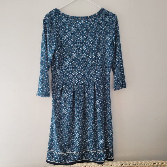Max Studio Blue Mandala Print Dress, size medium - Picture 2 of 4